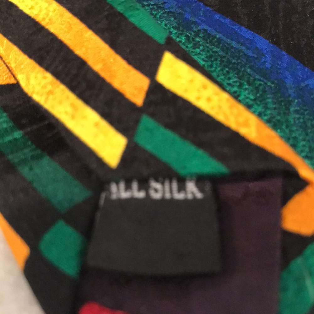 Rush Limbaugh No Boundaries Tie Mens Necktie Green Multicolor Vtg America USA - Picture 4 of 7